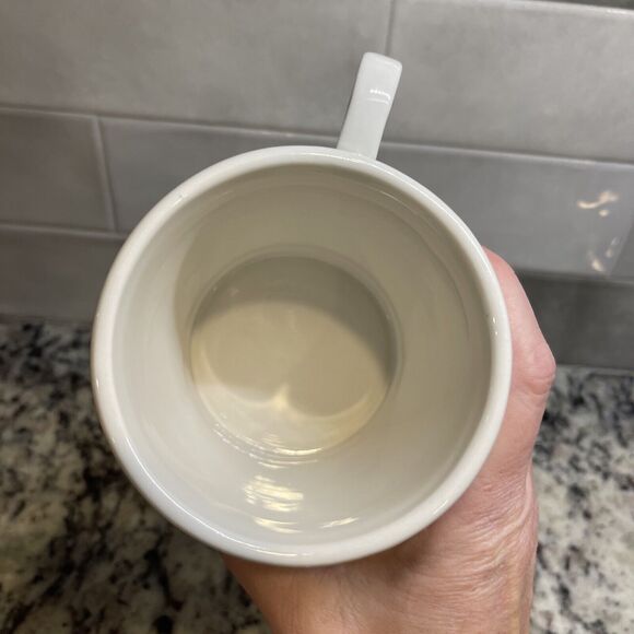 Anthropologie Monogram Initial “P” Coffee Mug Black White 12 Ounces - Picture 5 of 6